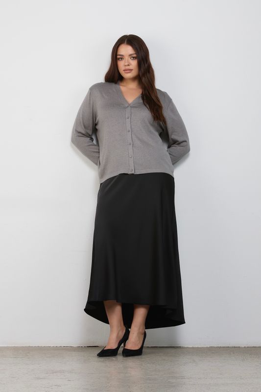 Кардиган вязаный на пуговицах, светло-серый