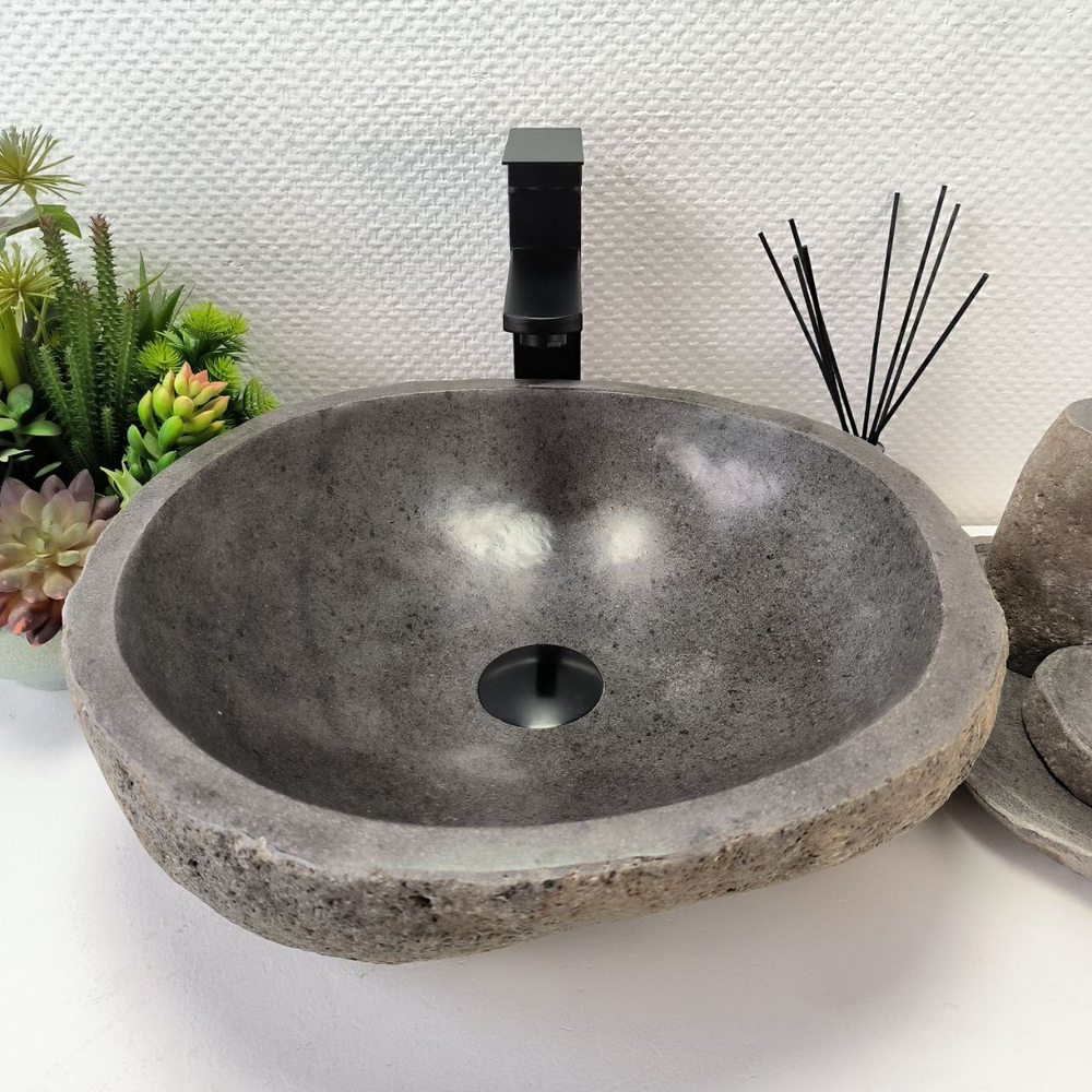 Раковина из речного камня RS-63859 (42*39*15) 0121