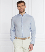 Льняная рубашка S-LIAM BOSS BLACK - голубой(50513849)