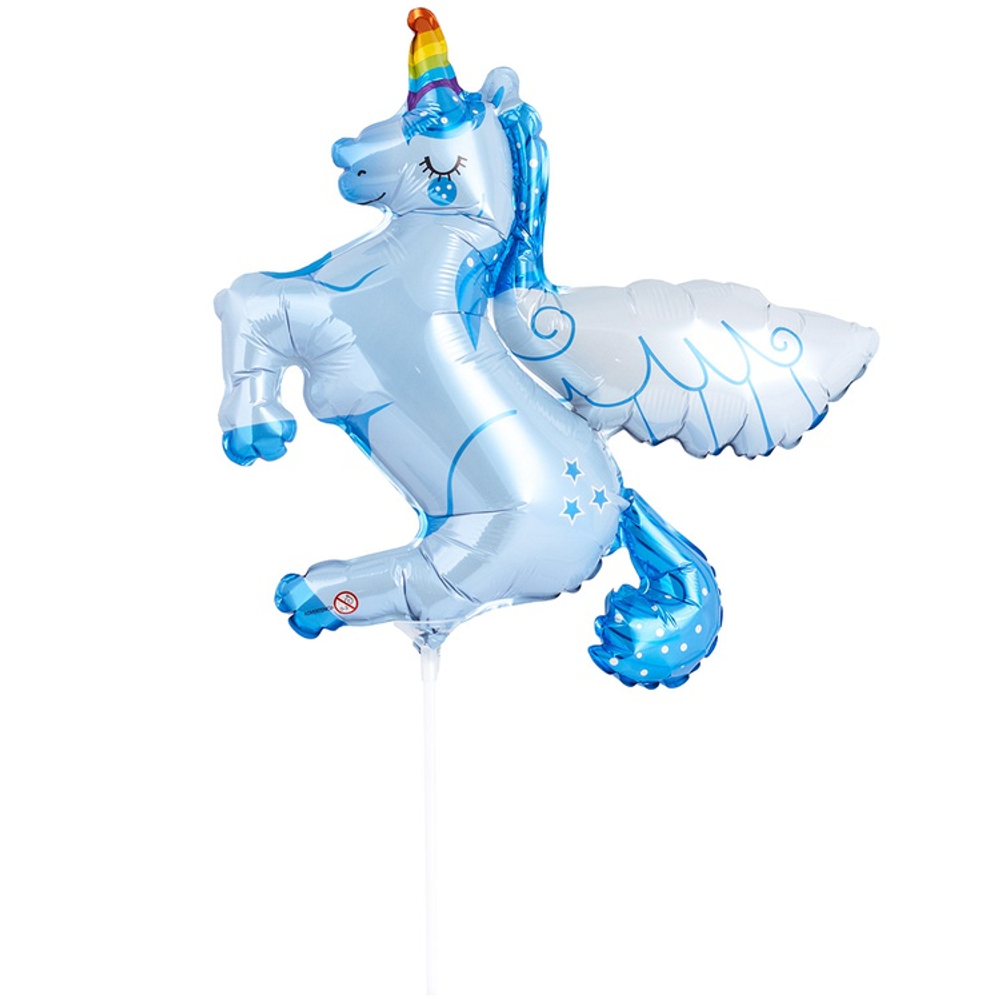 Шар Фольгированный Единорог спящий (Голубой)