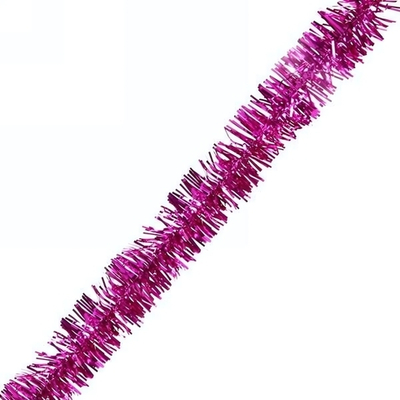 Мишура 2м 5см "Классика" розовый (Серпантин)