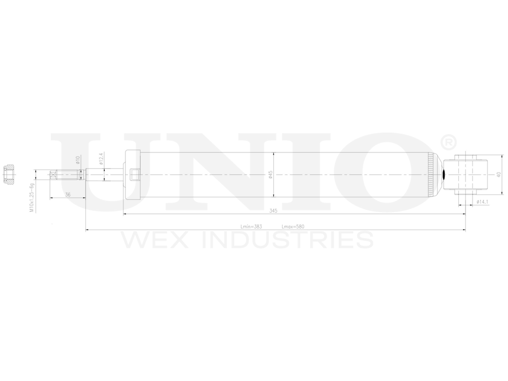 Амортизатор газовый задней подвески UNIO SAB-10783