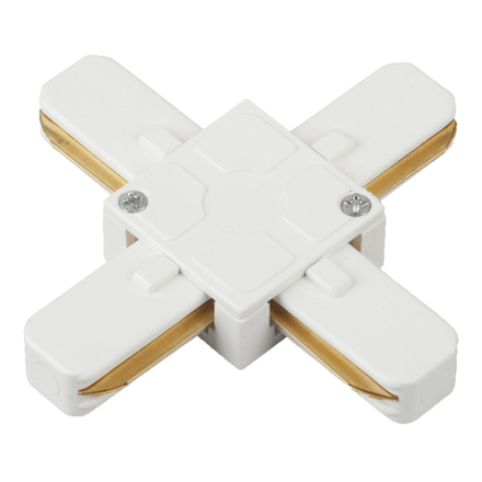 Коннектор питания ЭРА TR7-C 2WX WH для однофазного шинопровода Х-образный белый