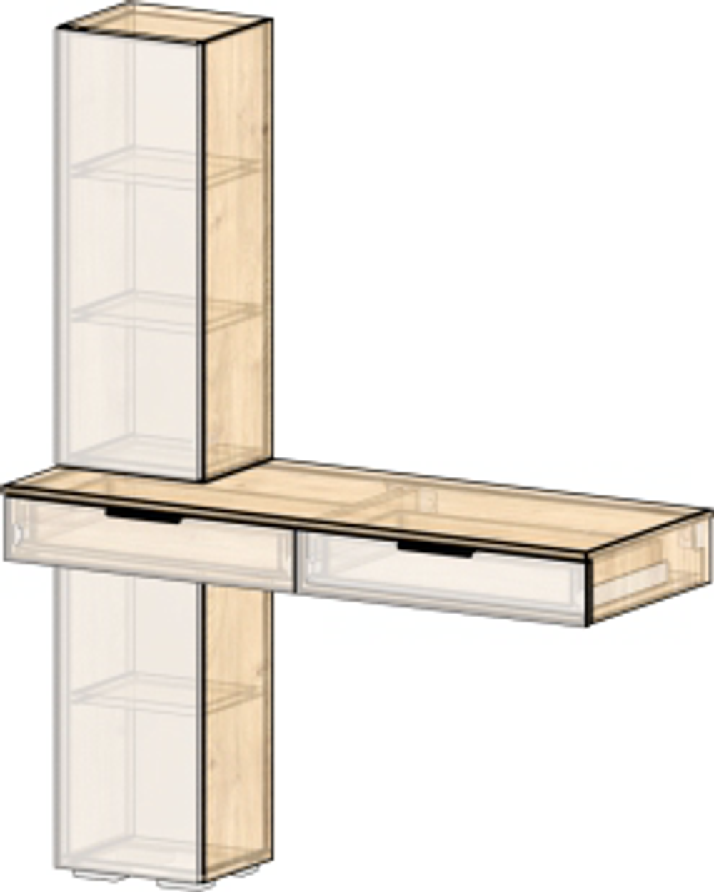 Модульная система "Мегаполис" графит софт