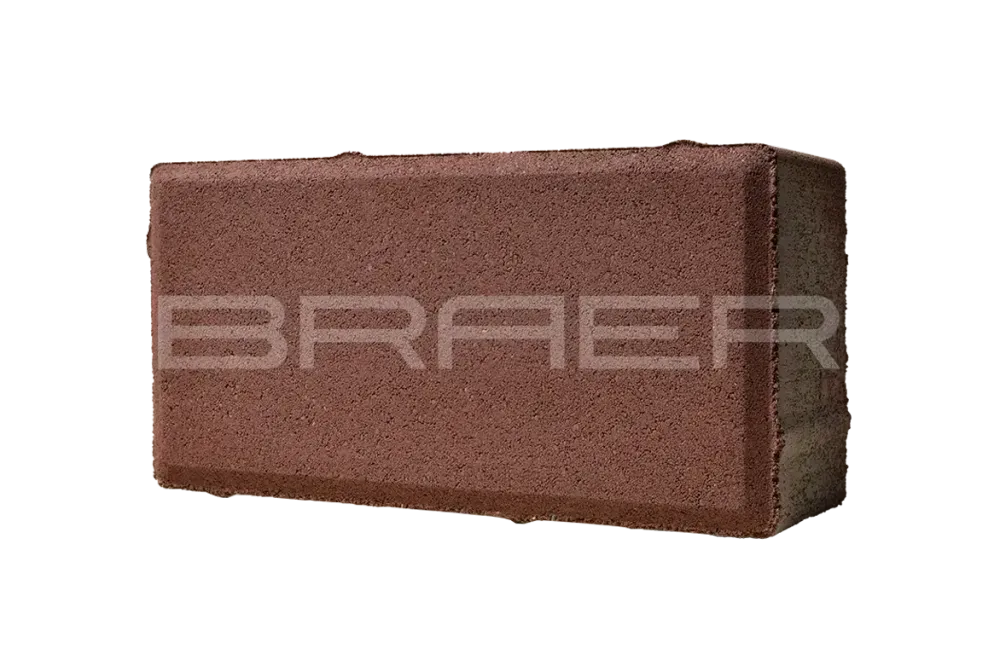 Тротуарная плитка Braer Прямоугольник, Красный, 40 мм