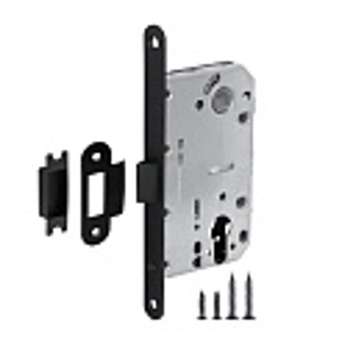 Замок врезной с защелкой P85C-50 BL Черный