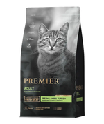 Сухой корм для взрослых кошек Premier Cat Adult с чувствительным пищеварением ягненок с индейкой 0,4кг