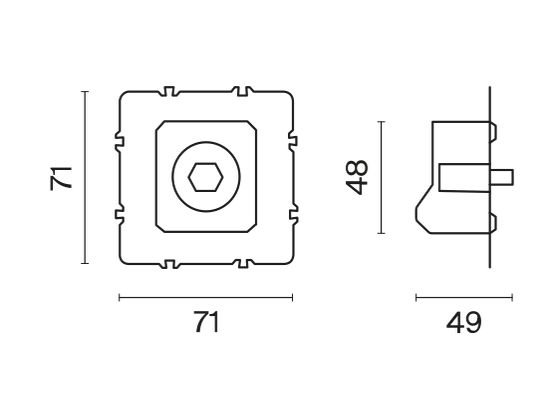 Механизм светорегулятора поворотно-нажимного 600 Вт, S70