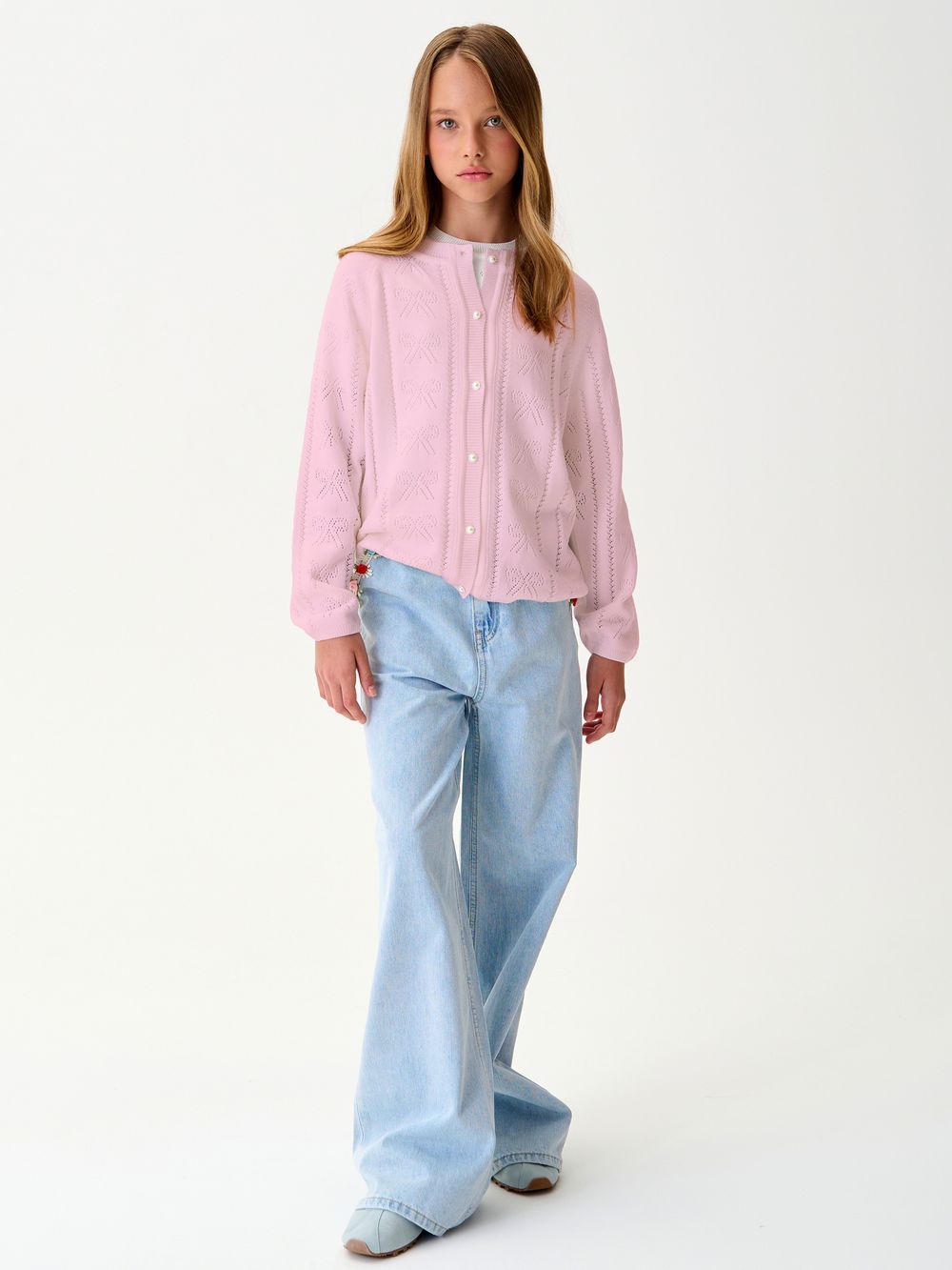 Кардиган для девочки AT1385 розовый