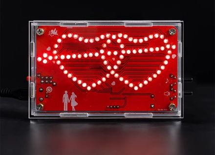 Набор для самостоятельной сборки и пайки "Мигающее сердце" с музыкальным сопровождением DC 3-6V