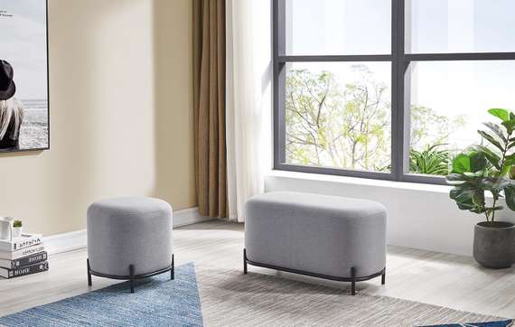 Пуф Midnight 40 см светло-серый | Купить в Hallberg.ru