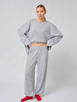 Пижама с брюками и лонгсливом " сердечки"