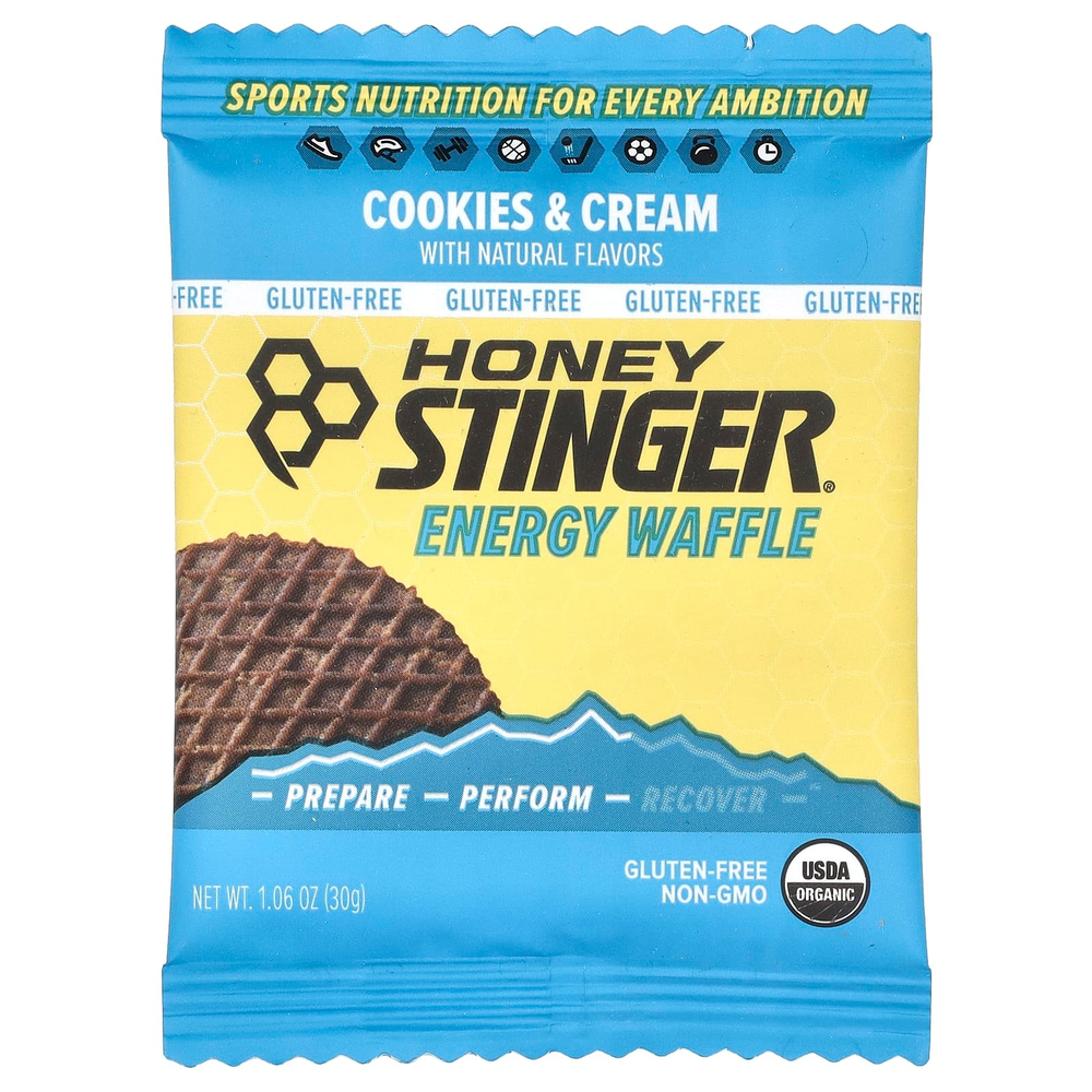 Honey Stinger, Energy Waffle, печенье и крем, 12 вафель по 30 г (1,06 унции)