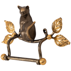 Держатель для туалетной бумаги Кот Мур Бронза