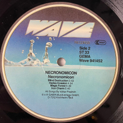Винтажная виниловая пластинка LP Necronomicon (Germany 1986)