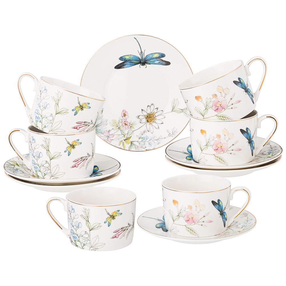 ЧАЙНЫЙ НАБОР LEFARD "СТРЕКОЗА" НА 6 ПЕР. 12 ПР. 250 МЛ (КОР=6НАБ.)