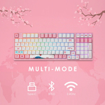 AKKO 3098B Doraemon Macaron  3 Modes RGB Hot Swap  Akko CS Jelly blue Switch,Cherry profile keycap