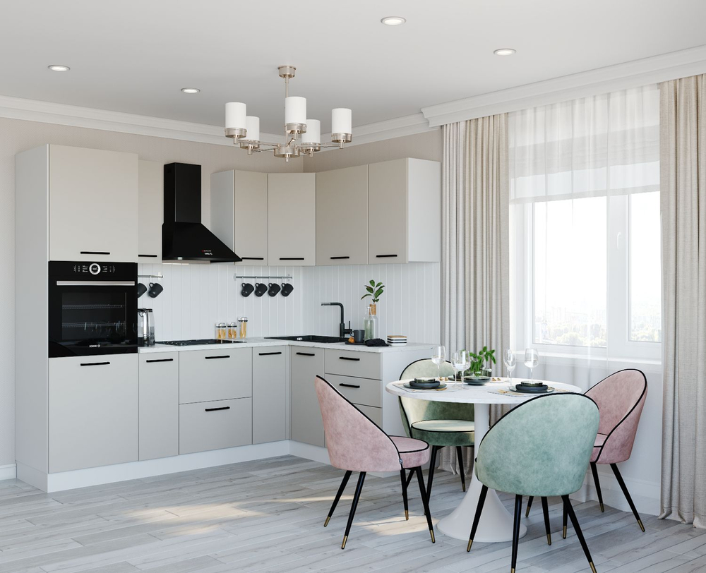 Кухонный гарнитур угловой Бланка 2400х1600 (38мм)