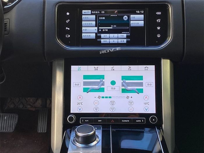 Сенсорная панель климата Range Rover 4 2012-2017 - Kuberg ZF-2002 LCD/ЖК экран 10" с отверстием под CD