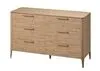 Комод Type oak 6 ящиков ширина 140 см (натуральный дуб)