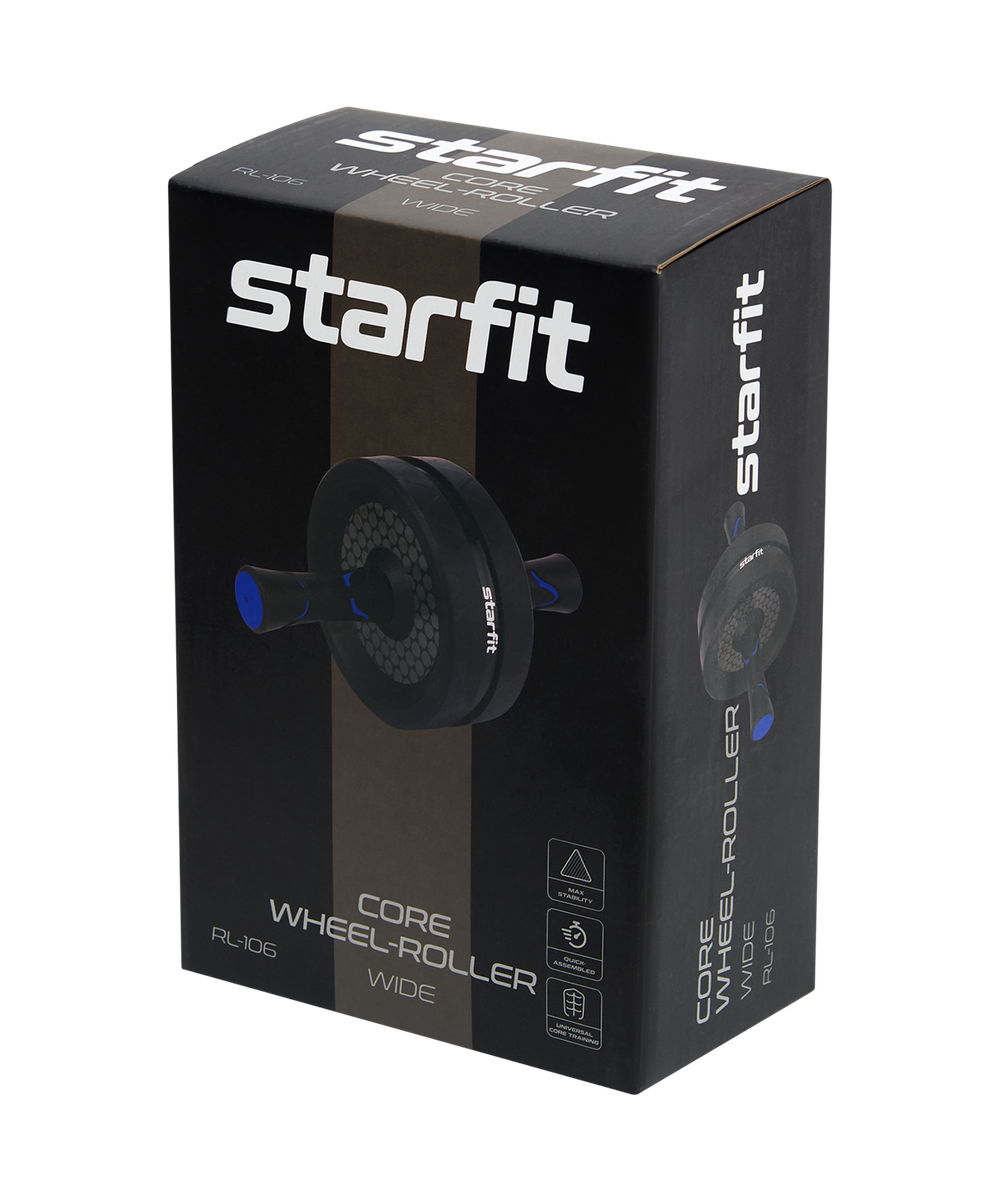 Ролик для пресса широкий STARFIT RL-106, черный/темно-синий