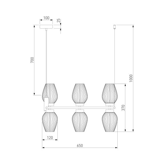 30183/6 / подвесной светильник / латунь Smart