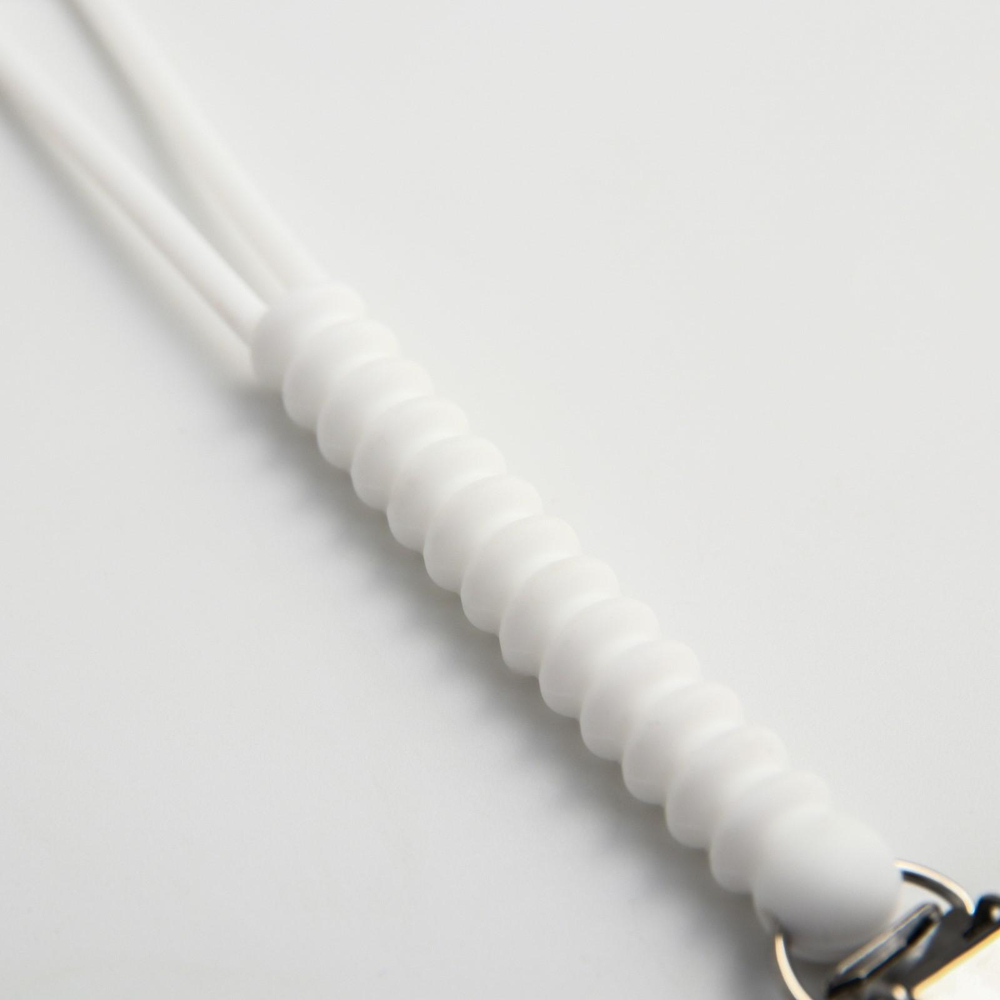 5421480 Держатель для пустышки «Кольца», силиконовый, цвет белый