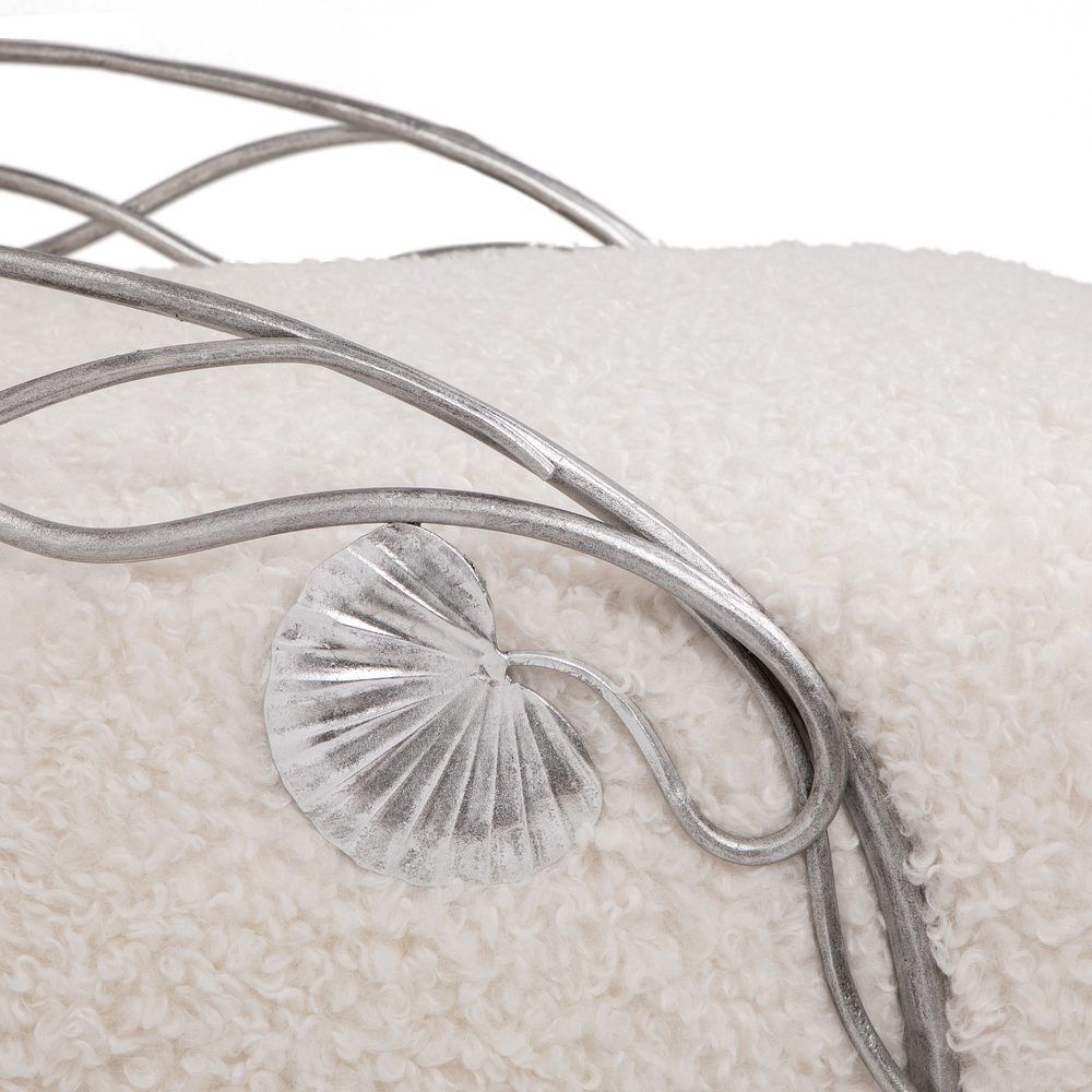 Кресло Нимфея Молоко Античное серебро