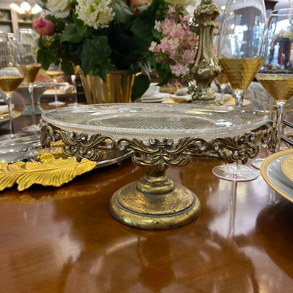 Блюдо на ножке Вензеля L 26 см