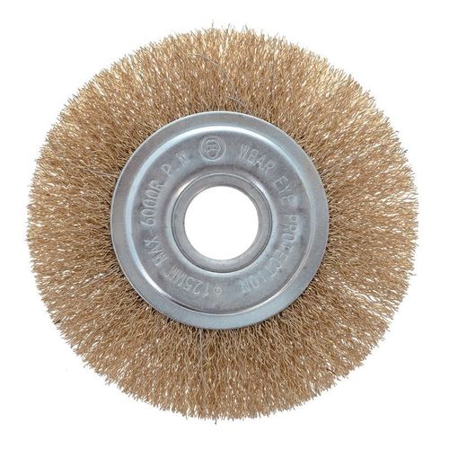 Щетка дисковая 125 мм/22мм для УШМ, проволока витая латунированная Yoko