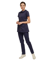 Туника медицинская женская Dr. Nice DRN150 на молнии, с воротником, синий, 46