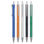 Ручка шариковая, масляная, автоматическая, Piano, синие чернила, цветной металлический корпус, набор 50 шт