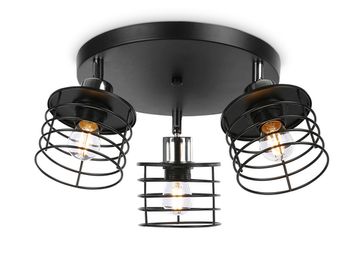 Потолочный спот в стиле лофт 3*E27 TR8092/3 BK/CH черный/хром Traditional Loft Ambrella