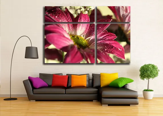 Модульная картина "Красивые герберы"