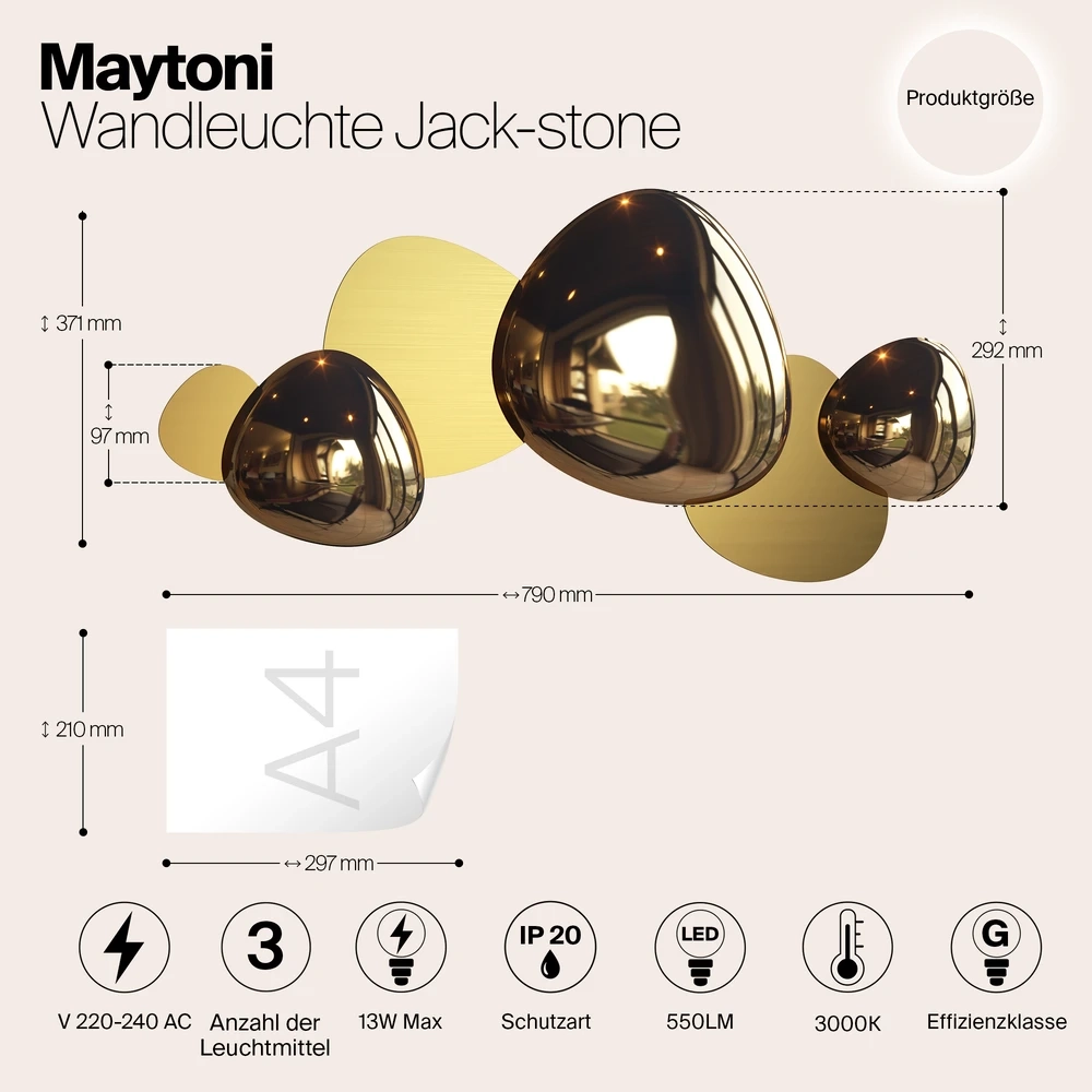 Декоративная подсветка Maytoni JACK-STONE MOD314WL-L13G3K