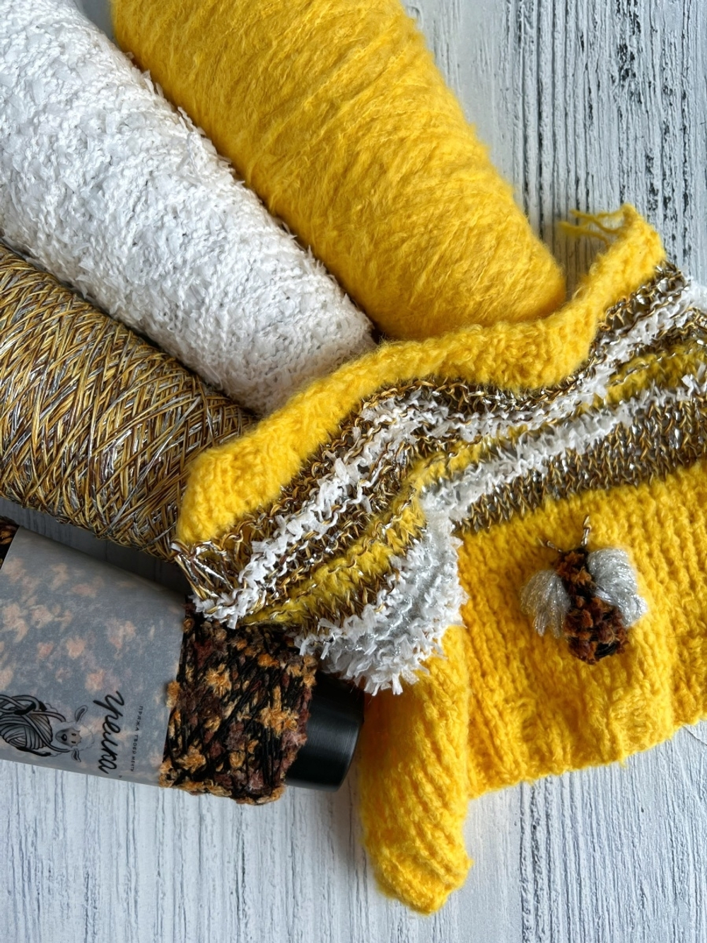 Пряжа для вязания хлопок вспушенный