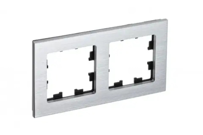 ATLASDESIGN NATURE 2-постовая РАМКА, МЕТАЛЛ СЕРЕБРО