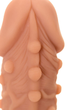 Насадка фаллического вида с венками и шишечками Extreme Sleeve 006 S-size - 12,7 см. (Цвет: телесный)