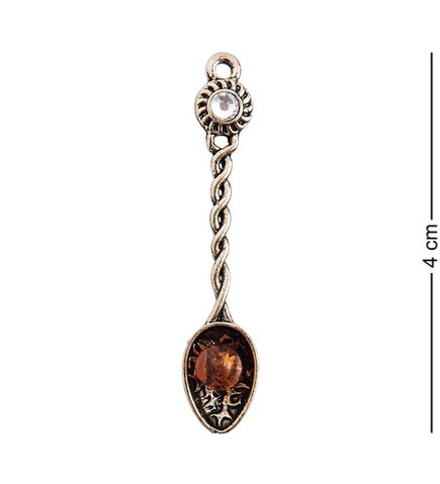 AM-2290 Фигурка кошельковая «Буду с тобой дружить» (латунь, янтарь)