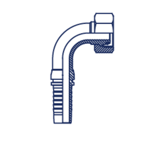 Фитинг DN 10 DKO-S (Г) 22x1.5 14 (90)