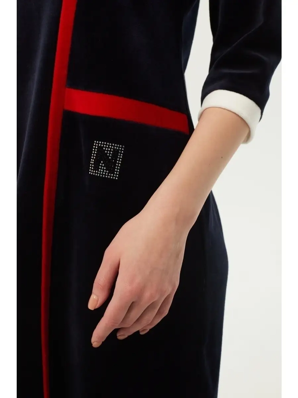 Халат домашний велюровый на молнии большие размеры