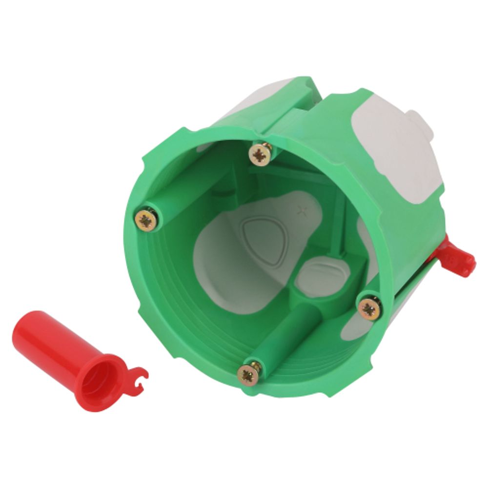 Коробка установочная ЭРА KUU-68-55-unibox двухкомпонентная универсальная зеленая 68х55мм UniBox саморезы IP30