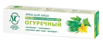 НК крем "Огуречный" д/лица 40мл.Д/жир.и комб. кожи