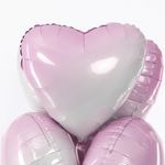 F Шар Сердце 18''/46 см, Градиент розовый (БГ-15)