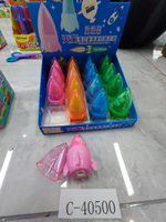 Ластик+точилка "Ракета" 8 см, 1 отверстие, 4 цвета микс, С-40500