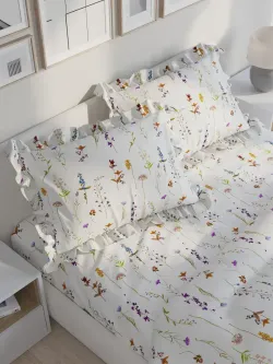 Декоративная наволочка с рюшами, оборками "Маргарита" 50х70 см, 1 шт, без молнии