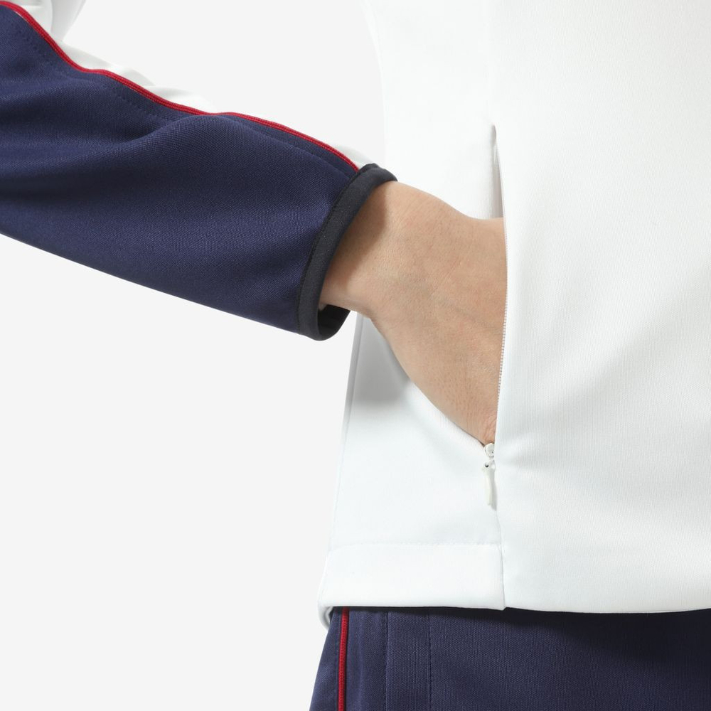 Женская Кофта теннисная Australian Jacket in Double with Printed - белый