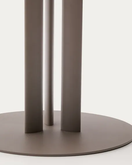 Уличный стол Sedalis Ø80 см, серо-коричневый