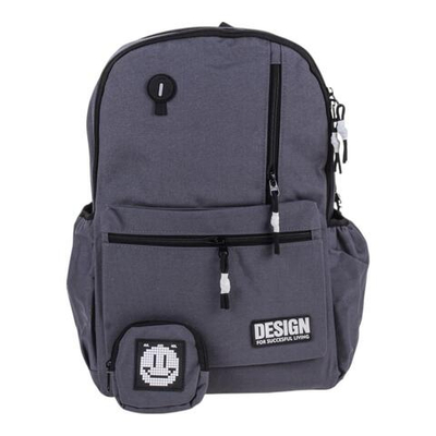 Рюкзак молодежный "Smile" 43,5*30,14см, бежевый, с кошельком