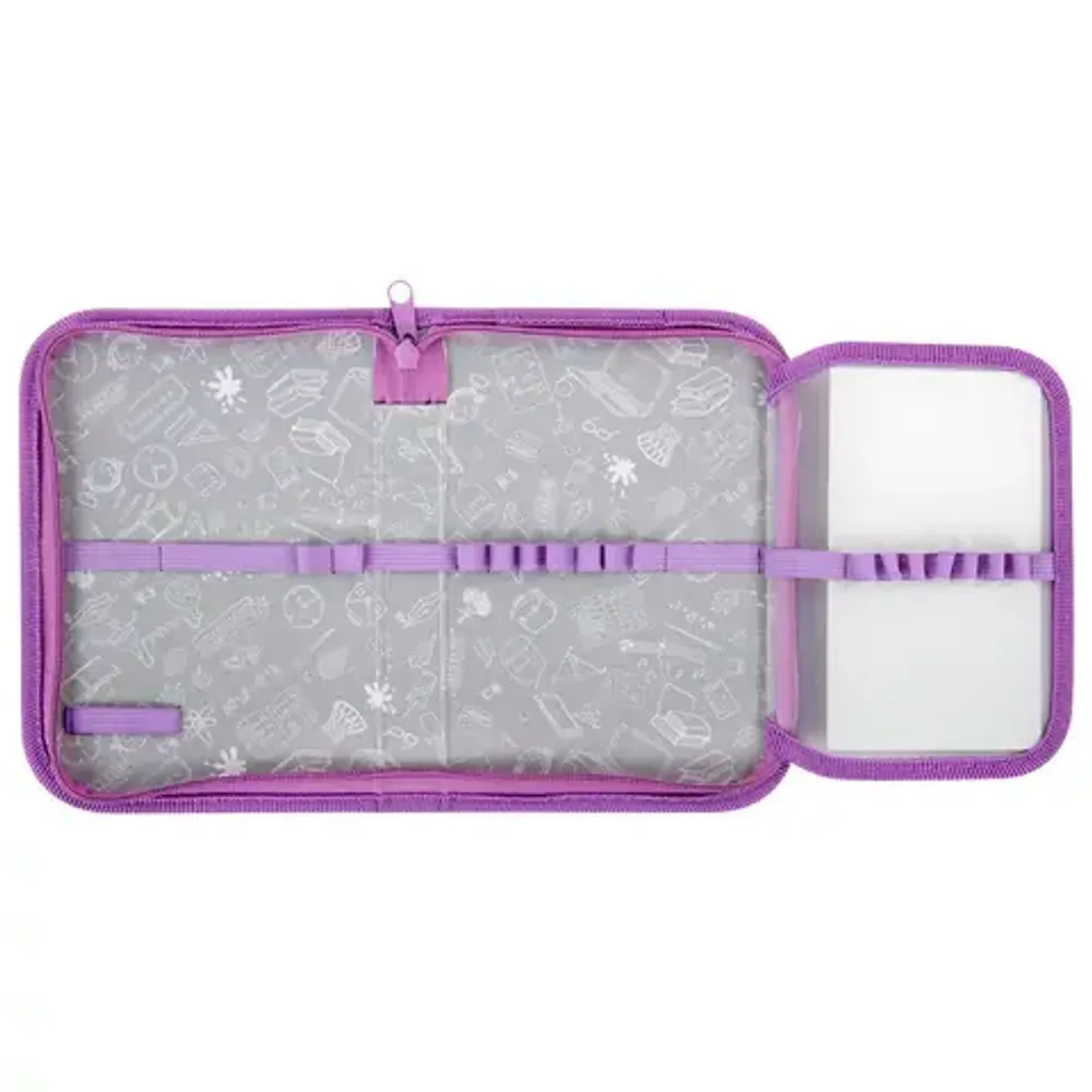 Пенал 1 отделение 190*130 Пифагор Cats greetings, откидная планка, ткань